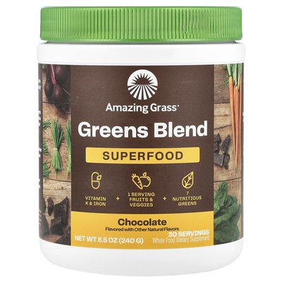 Amazing Grass, Greens Blend, Superfood, Schokolade, 8,5 oz (240 g)
