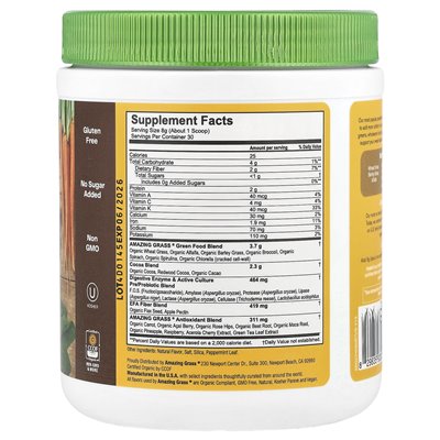 Amazing Grass, Greens Blend, Superfood, Schokolade, 8,5 oz (240 g)