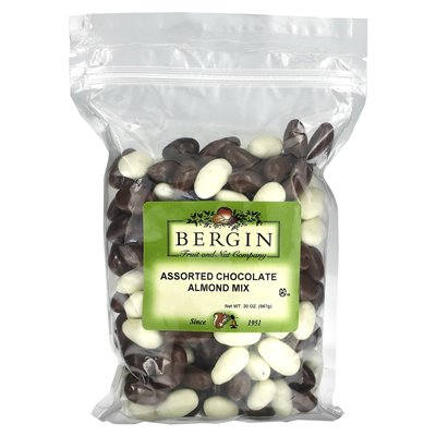 Bergin Fruit and Nut Company, Mandelmischung, verschiedene Schokoladensorten, 20 oz (567 g)