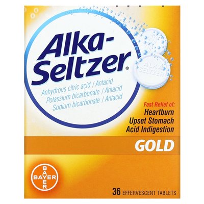 Alka-Seltzer, złoto, 36 musujących tabletek