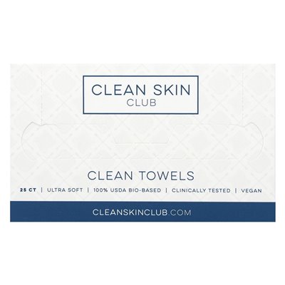 Clean Skin Club, czyste ręczniki, jednorazowe, 25 liczba Clean Skin Club, czyste ręczniki, jednorazowe, 25 liczba