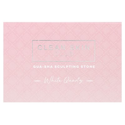 Clean Skin Club, Gua-Sha-Modellierstein, weißer Quarz, 1 Stück