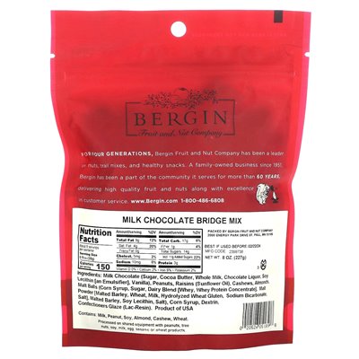 Bergin Fruit and Nut Company, Bridge Mix, Chocolate, 8 uncji (227 g)