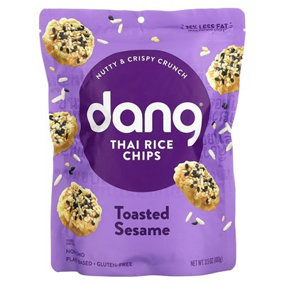 Dang Foods, Thailändische Reischips, gerösteter Sesam, 3,5 oz (100 g)