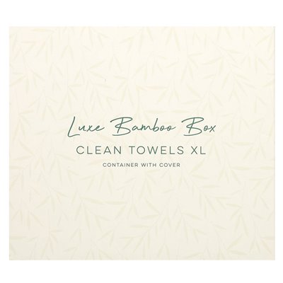 Clean Skin Club, Luxury Bamboo Box, Clean Towels XL, Covered Container, 50 Counts