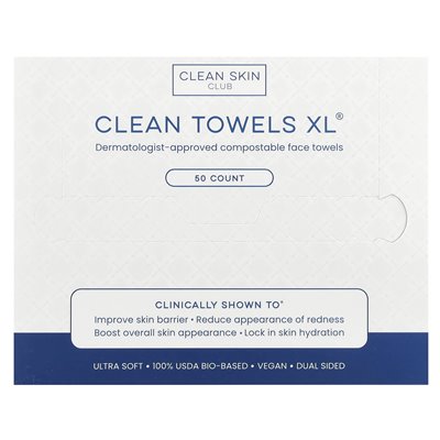 Clean Skin Club, Clean Towels, XL®, 50
