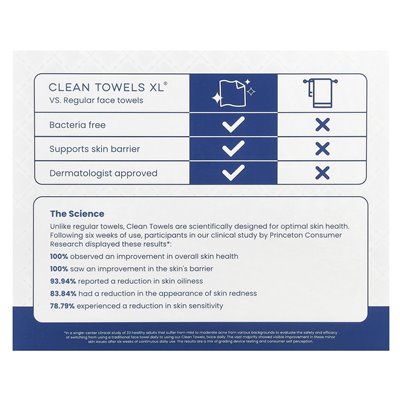 Clean Skin Club, Clean Towels, XL®, 50