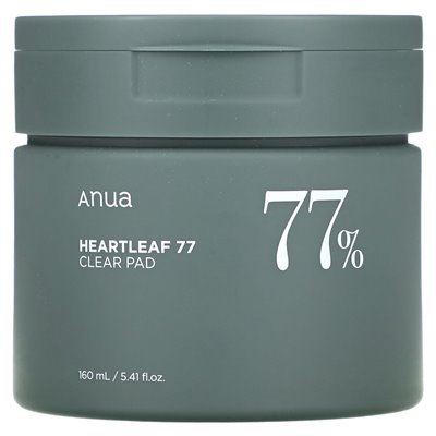 Anua, Heartleaf 77%, Clear Pad, 5,41 Fl Oz (160 ml) Anua, Heartleaf 77%, Clear Pad, 5,41 Fl Oz (160 ml)