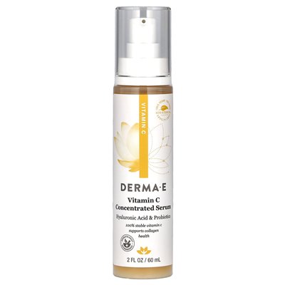 Derma E, Concentrated Vitamin C Serum, Hyaluronic Acid Probiotics, 2 Fl Oz (60 ml)