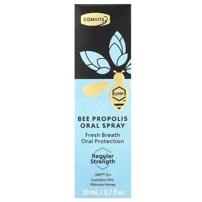 Comvita, doustny spray doustny pszczół, regularna wytrzymałość, UMF 10+, 0,7 fl oz (20 ml)