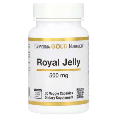 California Gold Nutrition, Royal Jelly, 500mg, 30 Vegetarian Caps