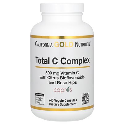 California Gold Nutrition, Total C Complex, 500 mg, 240 vegetarische Kapseln