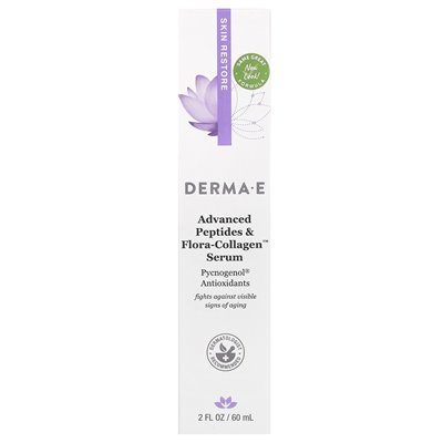 Derma E, zaawansowane peptydy i surowica z kolagenem Flora, 2 Fl Oz (60 ml)