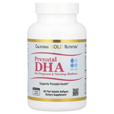 California Gold Nutrition, Prenatal DHA for Pregnant and Nursing Mothers, 900 mg, 60 Fish Softgels (450 mg per softgel)