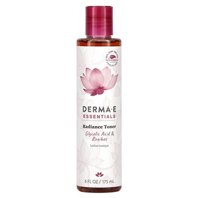 Derma E, Essentials, Radiance Toner, Glicol Acid &amp Rooibos, 6 Fl Oz (175 ml)