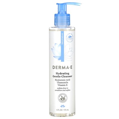 Derma E, Feuchtigkeitsspendendes, sanftes Reinigungsmittel, Hyaluronsäure, 6 fl oz (175 ml)