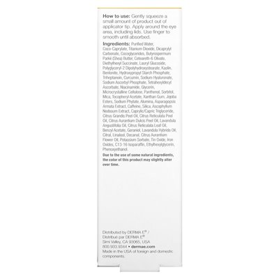 Derma E, Vitamin C, Augencreme gegen Augenringe, 1/2 oz (14 g)