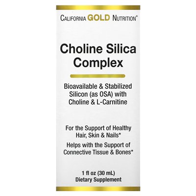 Kalifornijskie odżywianie złota, kompleks krzemionki choline, 1 Fl Oz (30 ml)
