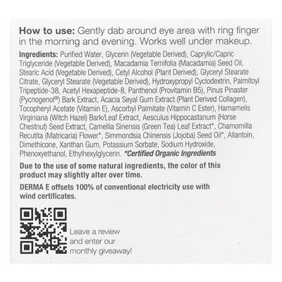 Derma E Advanced Peptides & Collagen Eye Cream, 1/2 oz (14 g)