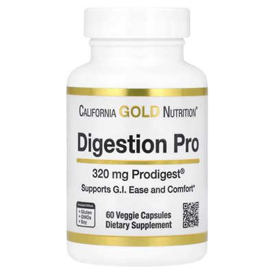 California Gold Nutrition, Digestion Pro, z Prodigest®, 320 mg, 60 kapsułek wegetariańskich