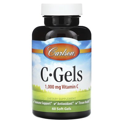 Carlson, C-Gele, Vitamin C, 1000 mg, 60 Weichkapseln