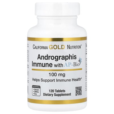 California Gold Nutrition, andrographis odporne na AP-bio, 100 mg, 120 tabletek California Gold Nutrition, andrographis odporne na AP-bio, 100 mg, 120 tabletek