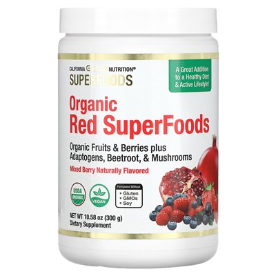 California Gold Nutrition, Superfoods, Organic Red Superfoods, Berry Mieszane, 10,58 uncji (300 g) California Gold Nutrition, Superfoods, Organic Red Superfoods, Berry Mieszane, 10,58 uncji (300 g)