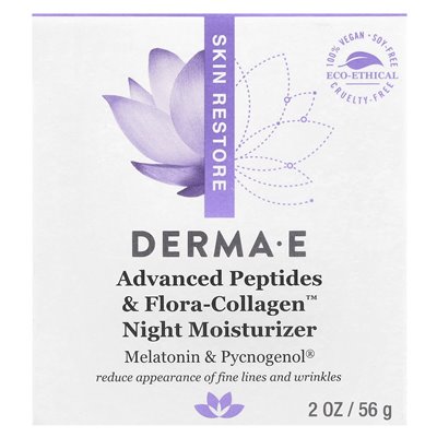 Derma E, Advanced Peptides and Flora-Collagen™ Night Killerizer, 2 oz (56 g)