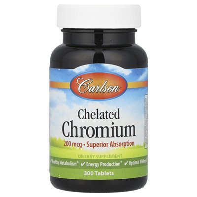 Carlson, Chelatisiertes Chrom, 200 mcg, 300 Tabletten