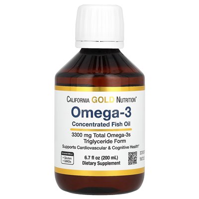 California Gold Nutrition, Norwegian Extra Strength Omega 3 Fish Oil, Natural Lemon, 6.7 fl oz (200 ml)