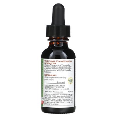 Amazon Therapeutics, Sangre de Grado, Dragon's Blood, 1 uncja (30 ml) Amazon Therapeutics, Sangre de Grado, Dragon's Blood, 1 uncja (30 ml)