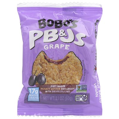 Bobo Oat Bars, PB & JS, Grapes, 4 Bars, 2.1 oz (60 g)