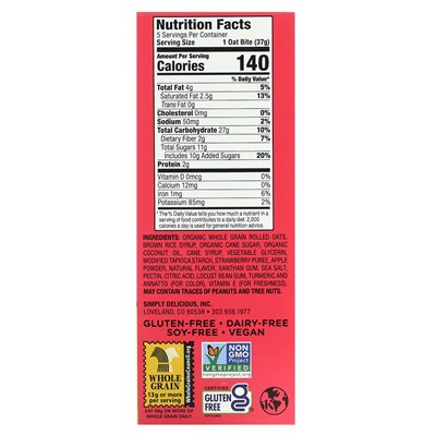 Bobo Oat Bars, Haferhappen, Erdbeeren, 5 Happen, 1,3 Unzen (37 G)