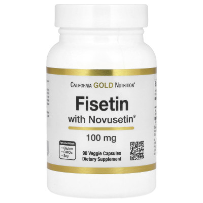 California Gold Nutrition, fisetin with novusetin, 100 mg, 90 kapsułek wegetariańskich