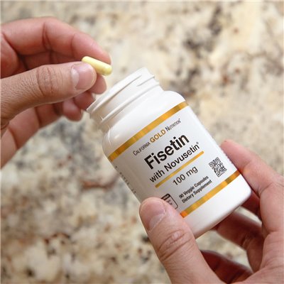California Gold Nutrition, fisetin with novusetin, 100 mg, 90 kapsułek wegetariańskich