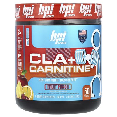 BPI Sports, CLA + Carnitin, Fruchtpunsch, 13,05 oz (370 g)