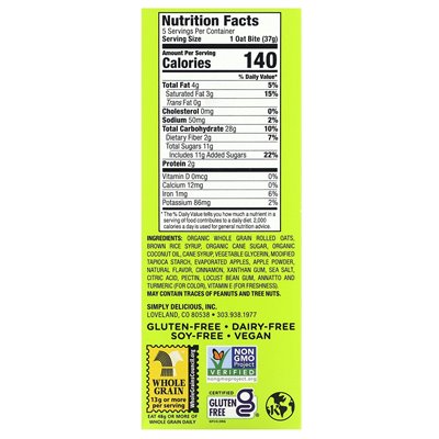 Bobo Oat Bars, Haferhappen, Apfelkuchen, 5 Happen, 1,3 Unzen (37 g)