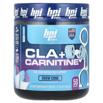 BPI Sports, CLA + Carnitine, Snow Cone, 12,34 uncji (350 g)