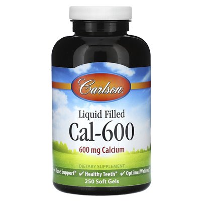 Carlson, Cal-600 Liquid Filled, 600mg, 250 Soft Gels