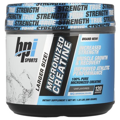 BPI Sports, Mikronizowana Krealkalina, Bezsmakowa, 1.32 funty (600 g)