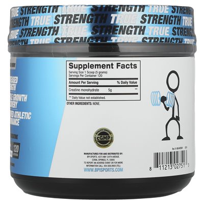 BPI Sports, Mikronizowana Krealkalina, Bezsmakowa, 1.32 funty (600 g)
