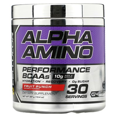 C4 / Cellucor, Alpha Amino ™, Performance BCAAS, Fruit Punch, 13,4 uncji (381 g) C4 / Cellucor, Alpha Amino ™, Performance BCAAS, Fruit Punch, 13,4 uncji (381 g)