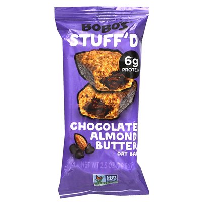 Bato Bobo's Oat, Stuff'd Oat Bats, czekoladowe masło migdałowe, 12 barów, 2,5 uncji (70,8 g)