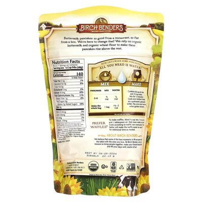 Brz Birch Benders, Pfannkuchen- und Waffelmischung, Bio-Mandelmilch, 1 Funt (454 g)