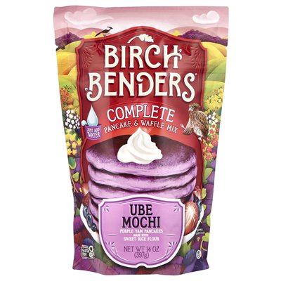 Brzaki Birch, Complete Pancake & Waffle Mix, Ube Mochi, 14 oz (397 g)