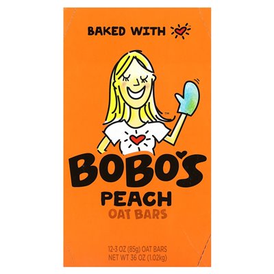 Bobo Haferriegel, Pfirsichriegel, 12 Riegel, 3 Unzen (85 G)