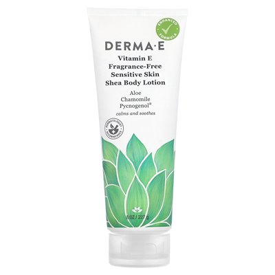 Derma E, wrażliwy na witaminę balsam do ciała Shea, bez zapachu, 8 fl oz (227 ml) Derma E, wrażliwy na witaminę balsam do ciała Shea, bez zapachu, 8 fl oz (227 ml)