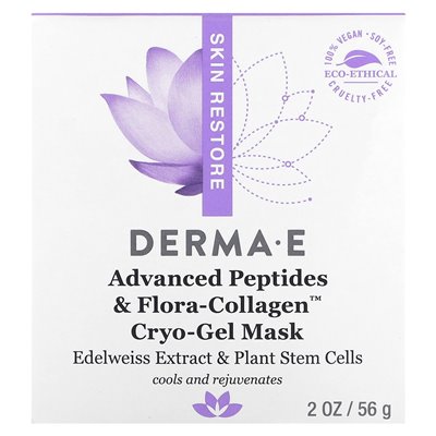 Derma E, Advanced Peptides and Cryo-Gel-Gel Cosmetic Mask, 2 oz (56 g)