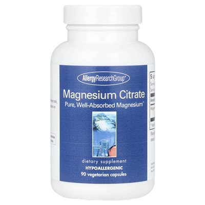 Allergy Research Group, Magnesiumcitrat, 170 mg, 90 vegetarische Kapseln