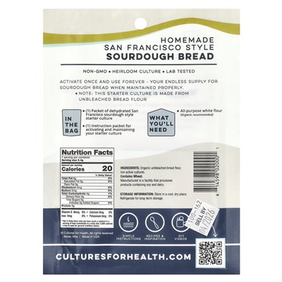Cultures for Health, San Francisco-Style Sourdough, 0.19 oz (5.4 g)